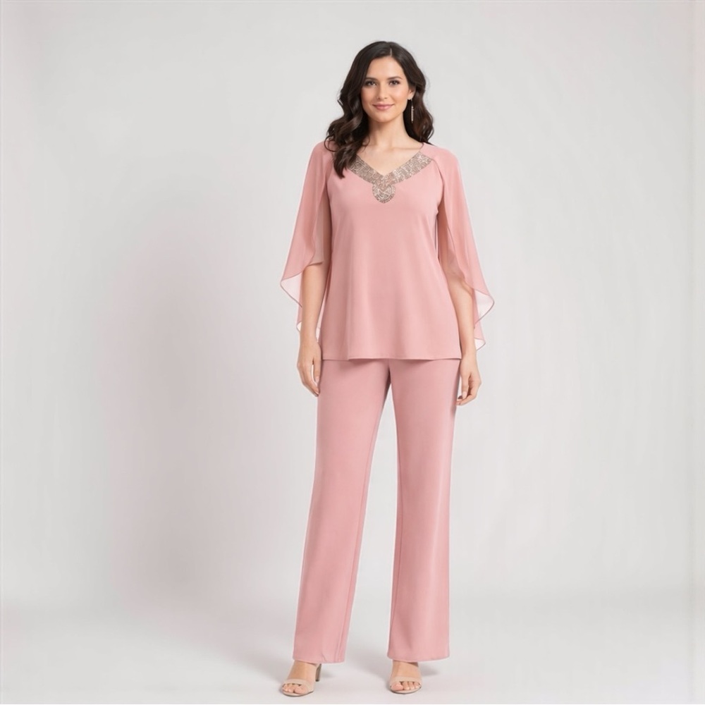 Midnight Velvet “Harlow” Capelet Pant Set